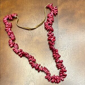 Vintage Red Corn W/Strap Handmade Native American Necklace 1 Strand